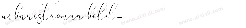 urbanistroman bold字体转换